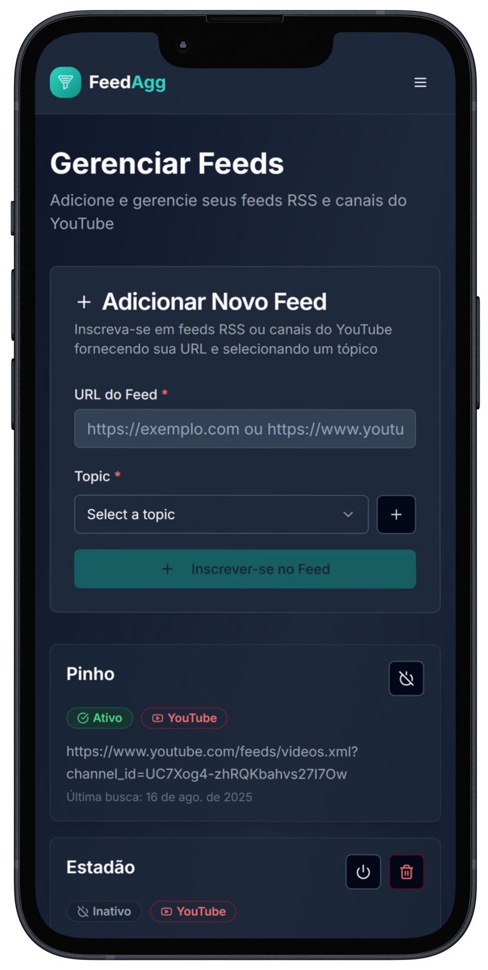 Adicionar fontes